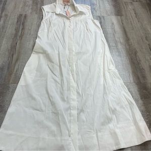 Chico's "Black Label" White Shirt Dress Size Medium